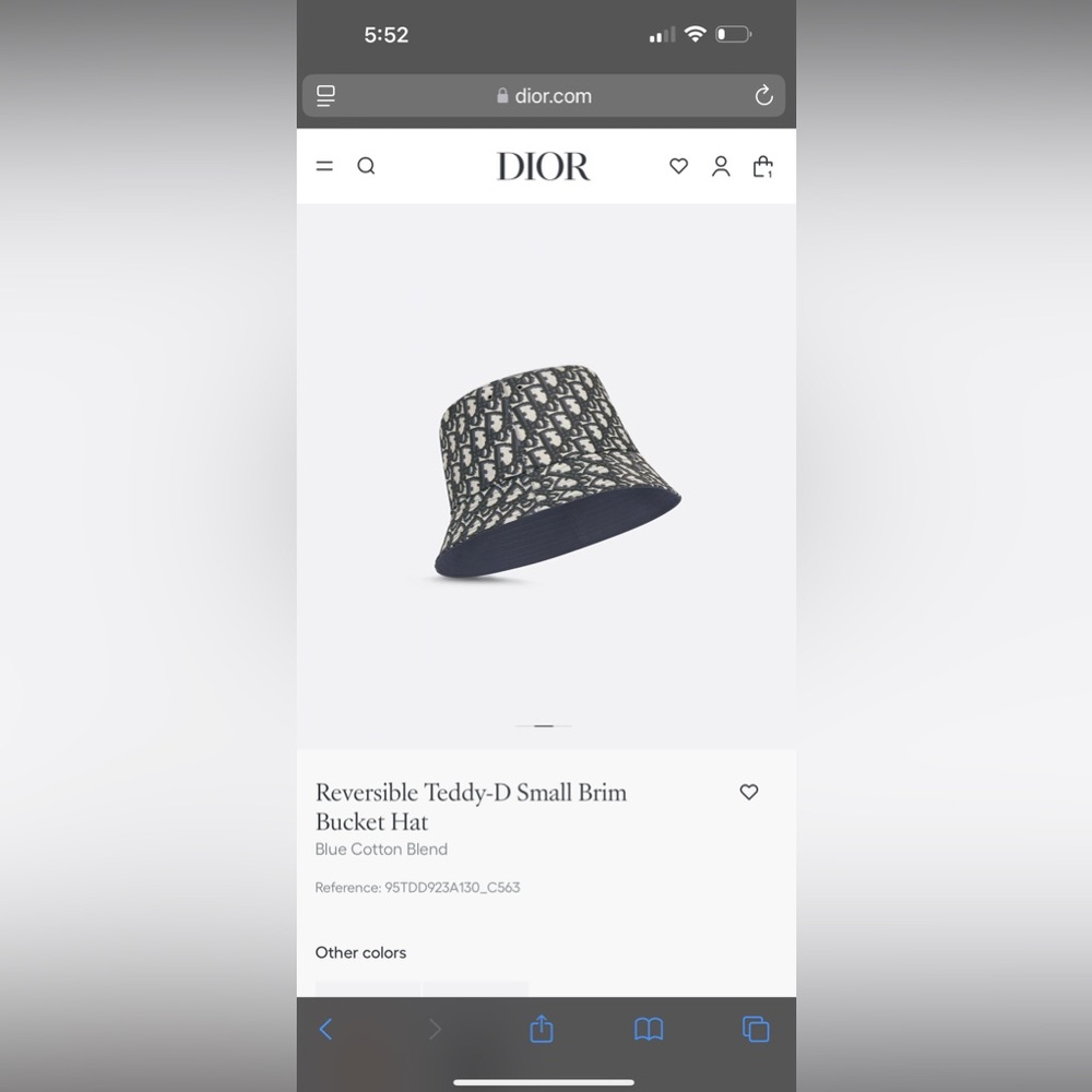 Reversible Teddy-D Small Brim Bucket Hat
Blue Cotton Blend